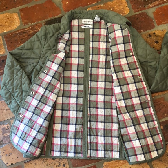 Kim Roger snap up quilted jacket with contrasting plaid interior szM - Picture 5 of 10